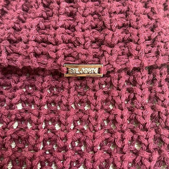 { St. John } - Open Knit Turtleneck Sweater - Picture 4 of 5